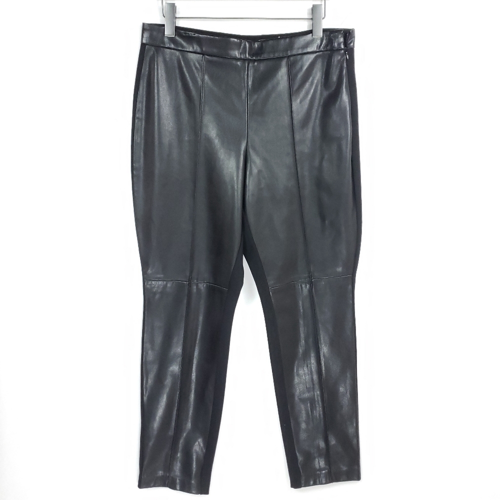 NWOT Faux Leather Knit Moto Legging Pant  Size 12